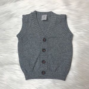 Carter’s Gray Button Down Baby Boys Sweater Vest